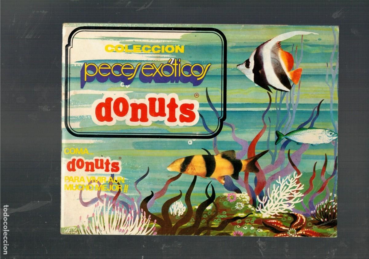 Collezionismo Album: COLECCI&Oacute;N PECES EX&Oacute;TICOS DONUTS. &Aacute;LBUM CON 6 CROMOS. MUY BUENO.