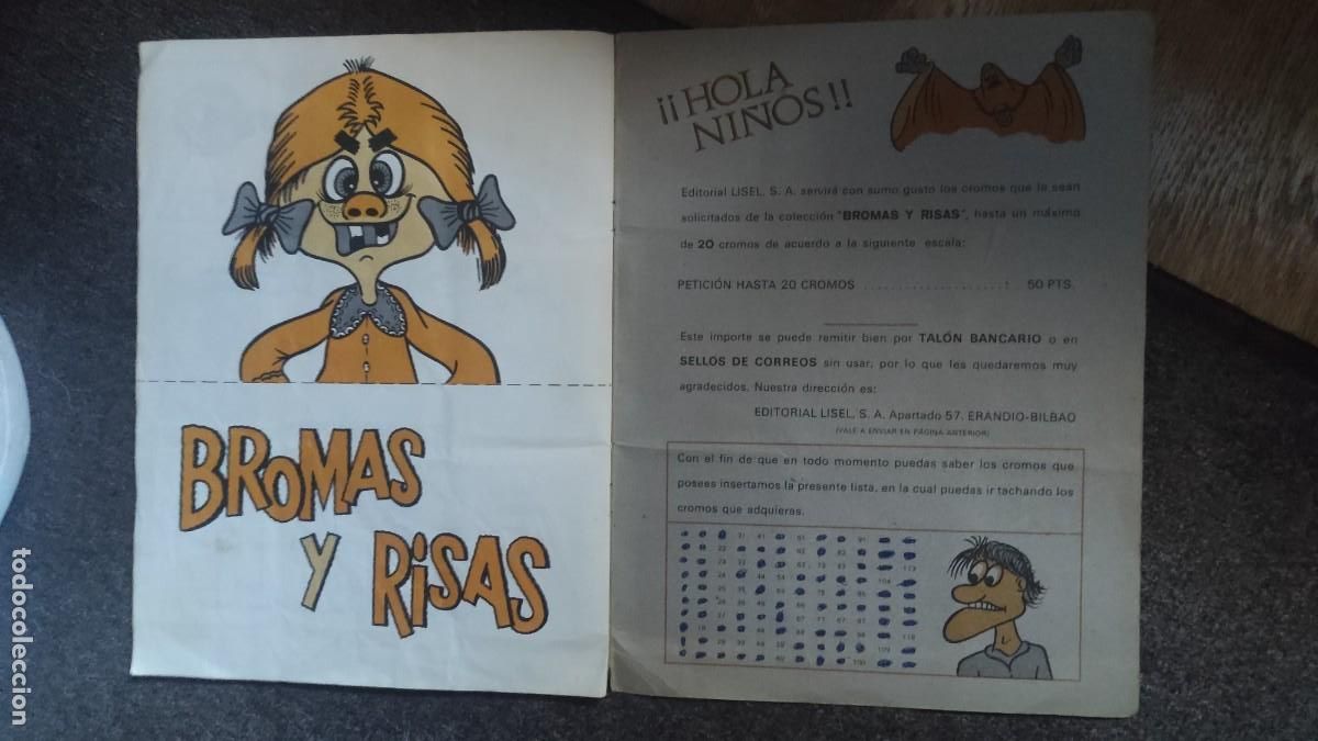 Coleccionismo &aacute;lbumes: &Aacute;lbum Bromas y risas. Editorial Lisel. 1982 - Foto 10