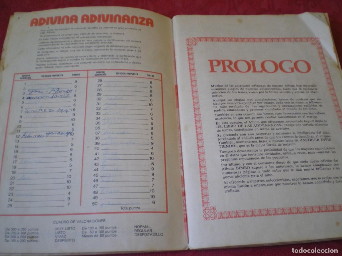 Coleccionismo &aacute;lbumes: EL LIBRO DE LAS ADIVINANZAS BIMBO. - Foto 3