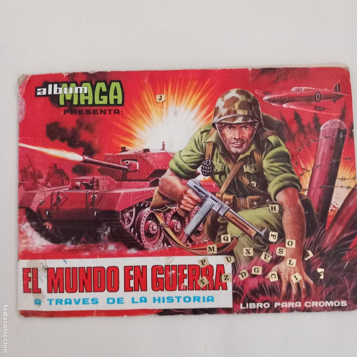 Colecionismo Cadernetas: &Aacute;LBUM INCOMPLETO. EL MUNDO EN GUERRA A TRAV&Eacute;S DE LA HISTORIA. EDITORIAL MAGA, 1979.