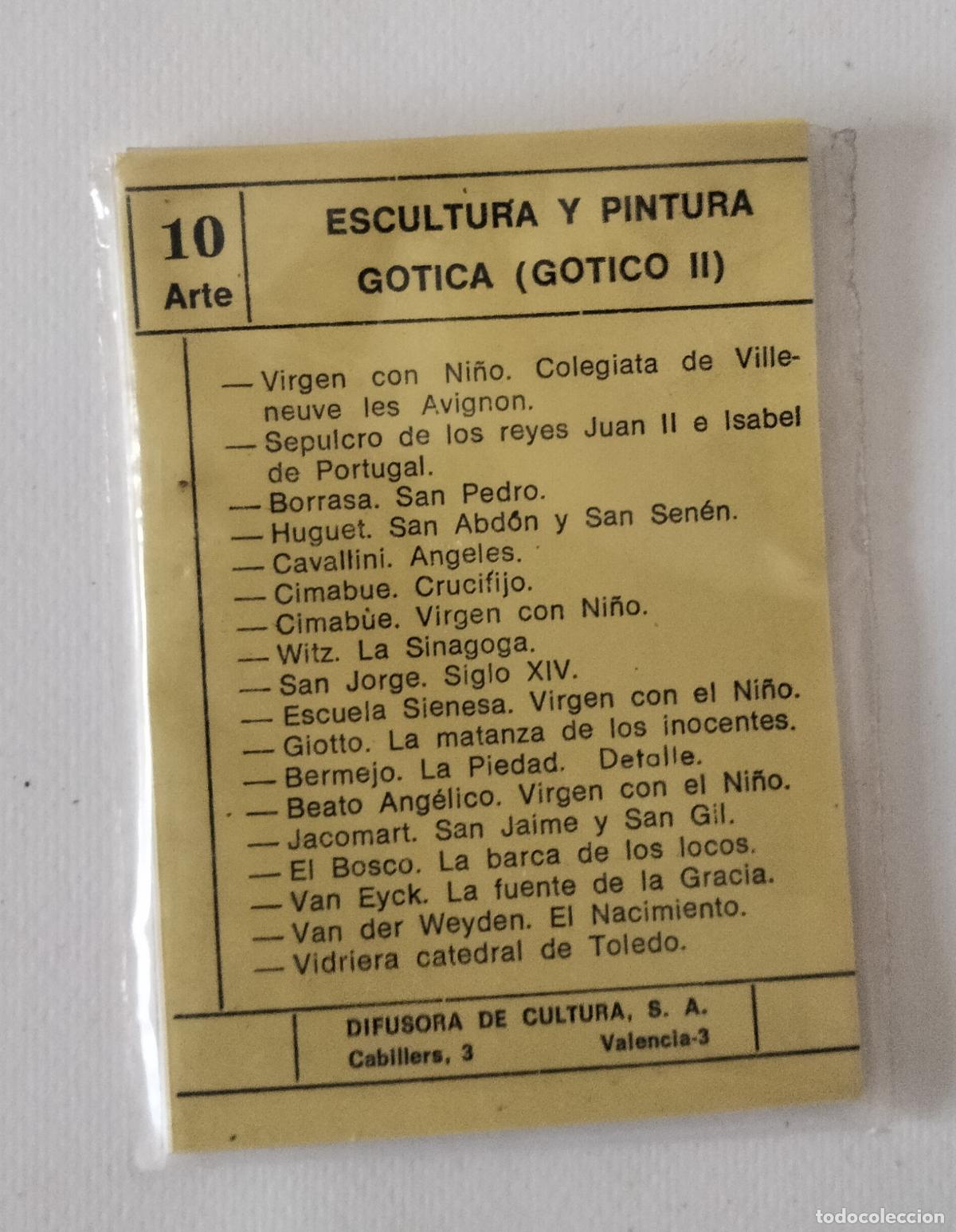 Collectionnisme Albums: Cromos Escultura y pintura G&oacute;tica (G&oacute;tico II). N&ordm; 10