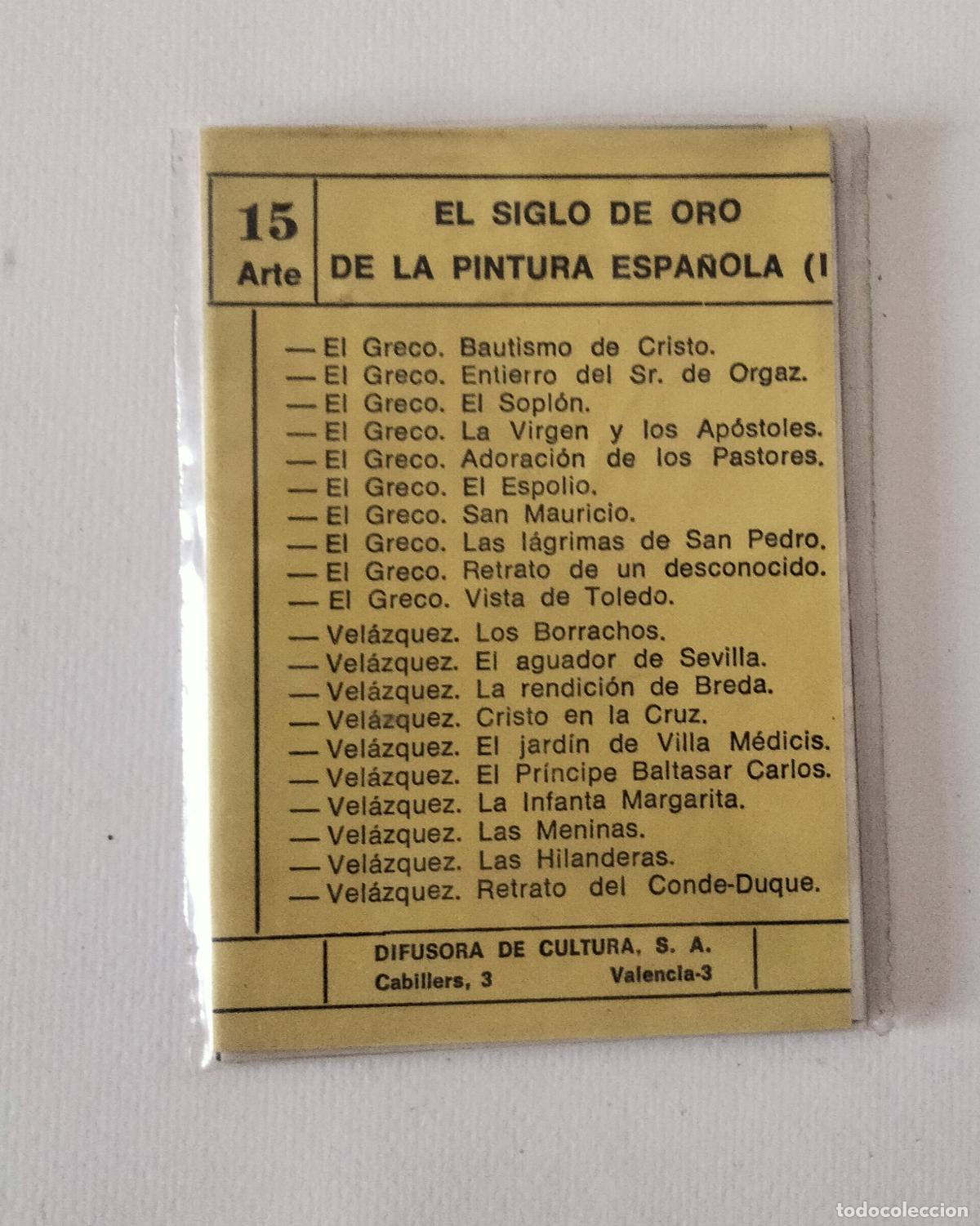 Collectionnisme Albums: Cromos el Siglo de oro en la pintura espa&ntilde;ola (!) N&ordm; 15