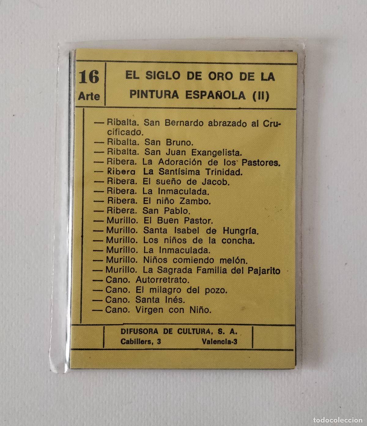Collectionnisme Albums: Cromos el Siglo de oro en la pintura espa&ntilde;ola (II) N&ordm; 16