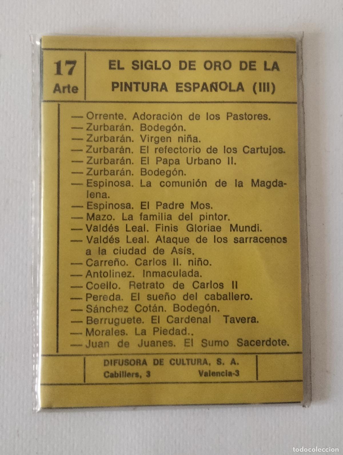 Collectionnisme Albums: Cromos el Siglo de oro en la pintura espa&ntilde;ola (III) N&ordm; 17