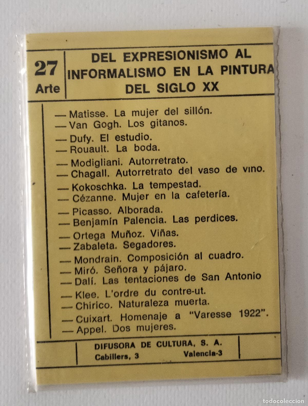 Collectionnisme Albums: Cromos del Expresionismo al informalismo en la pintura del siglo XX. N&ordm; 27
