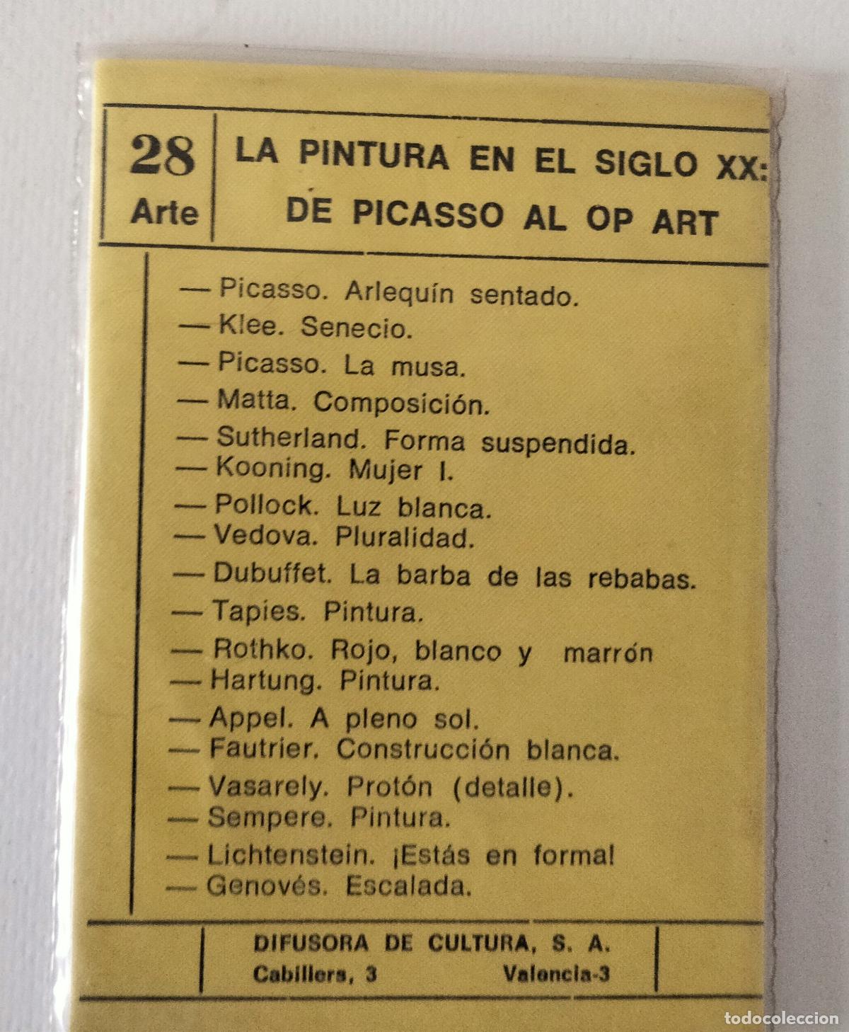 Collectionnisme Albums: Cromos del La pintura en el siglo XX: de Picasso al op Art. N&ordm; 28