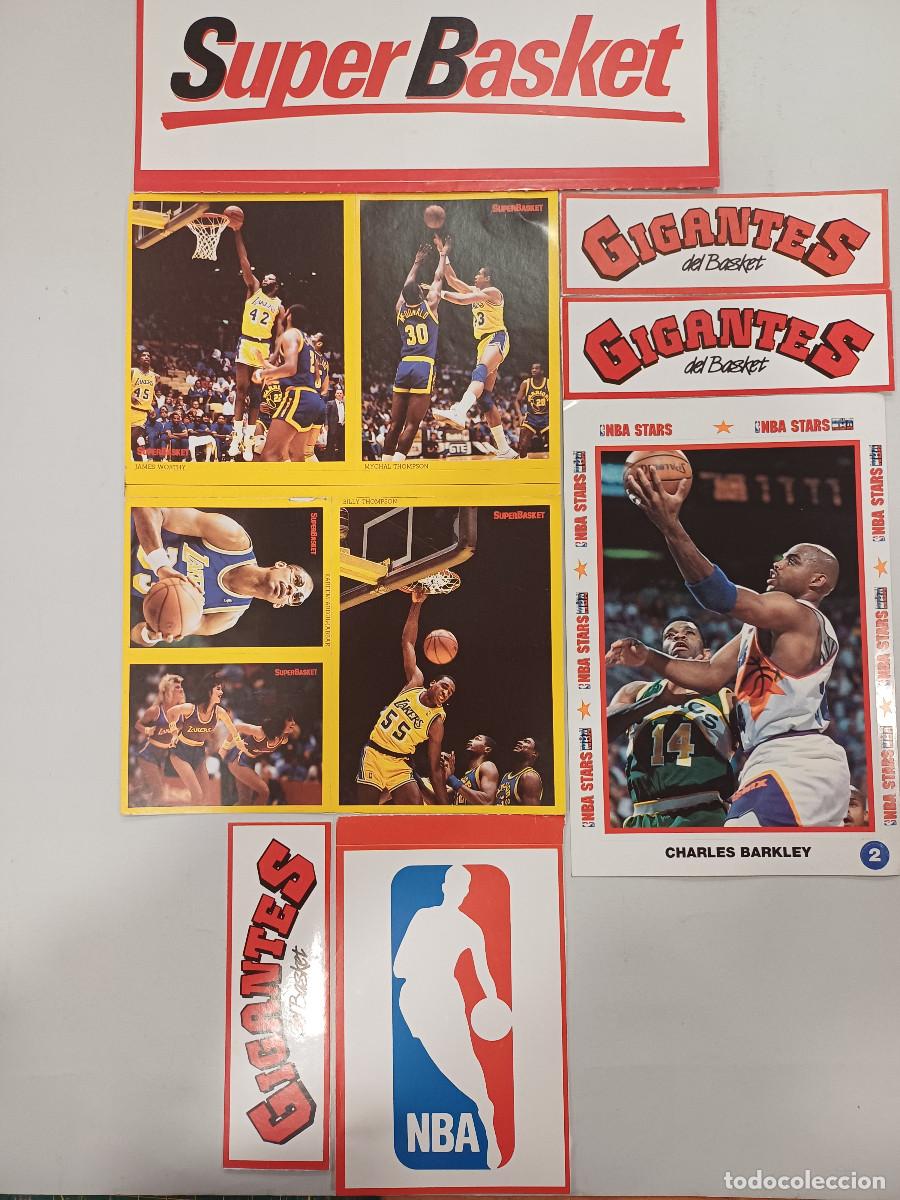 Colecionismo Cadernetas: GIGANTES DEL BASKET/SUPERBASKET/NBA/ LAMINAS PEGATINAS/BARKLEY-KAREEM/SIN USO.
