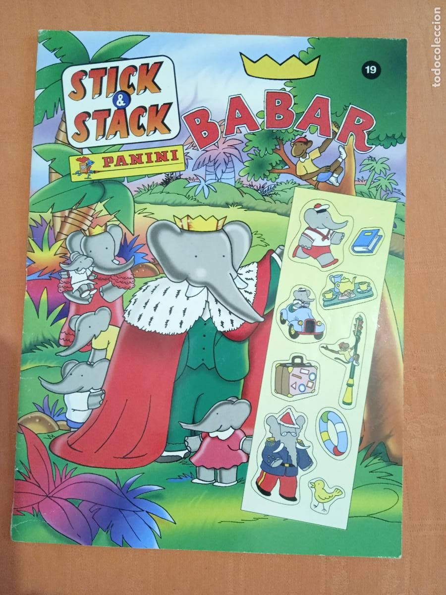 Colecionismo Cadernetas: ALB&Uacute;M - STICK & STACK - BABAR - PANINI