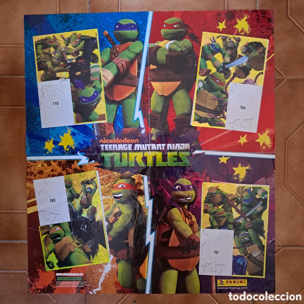 Colecionismo Cadernetas: POSTER CENTRAL &Aacute;LBUM Teenage mutant ninja turtles TORTUGAS NINJA - 2013 Panini NICKELODEON