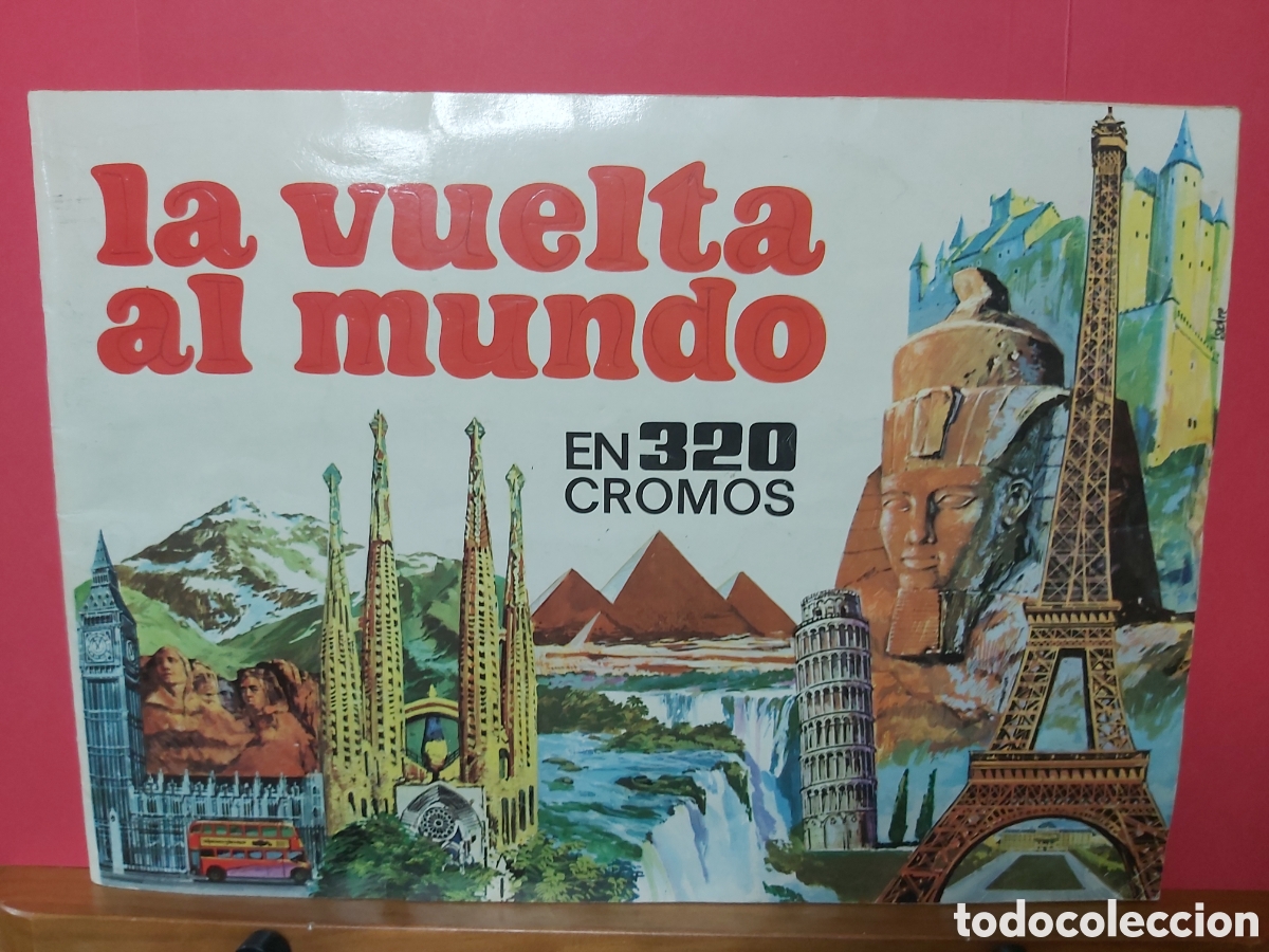 Colecionismo Cadernetas: * LA VUELTA AL MUNDO EN 320 CROMOS * ALBUM BRUGUERA 1971 INCOMPLETO *
