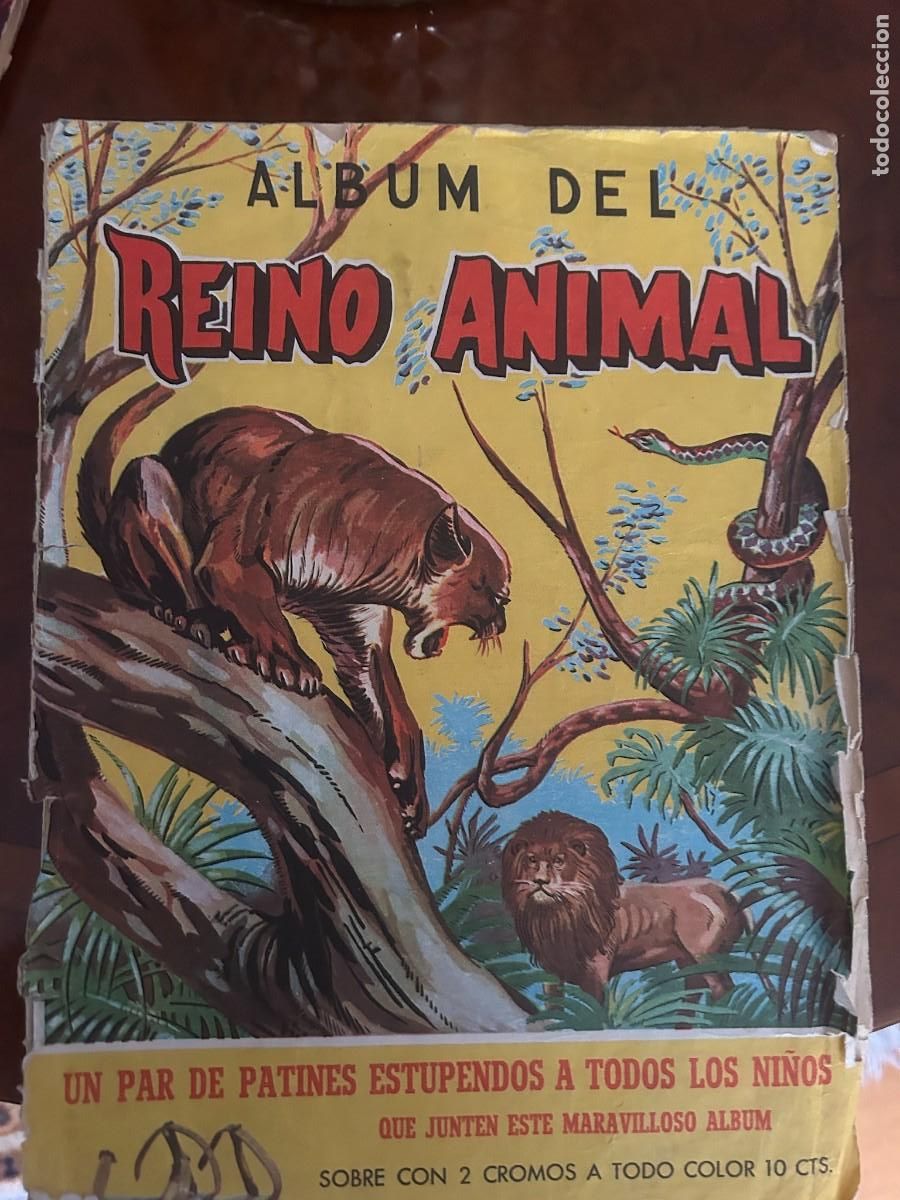 Colecionismo Cadernetas: ALBUM REINO ANIMAL INCOMPLETO faltan 9 cromos por que uno no salio se venden sueltos