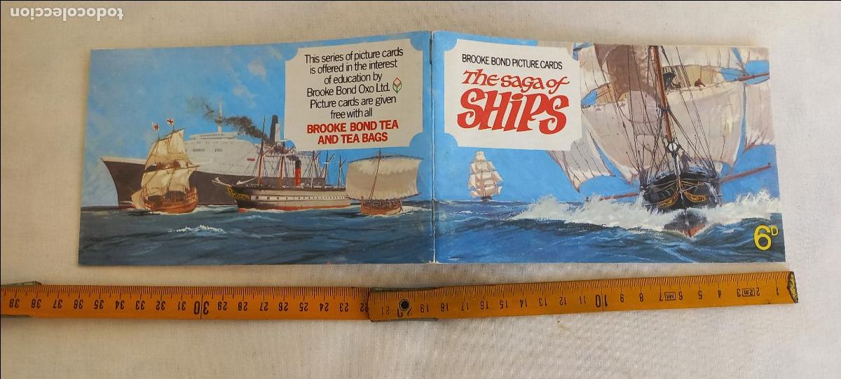 Colecionismo Cadernetas: ALBUM DE CROMOS. THE SAGA OF SHIPS. BROOKE BOND PICTURE CARDS. FALTA UN CROMO.