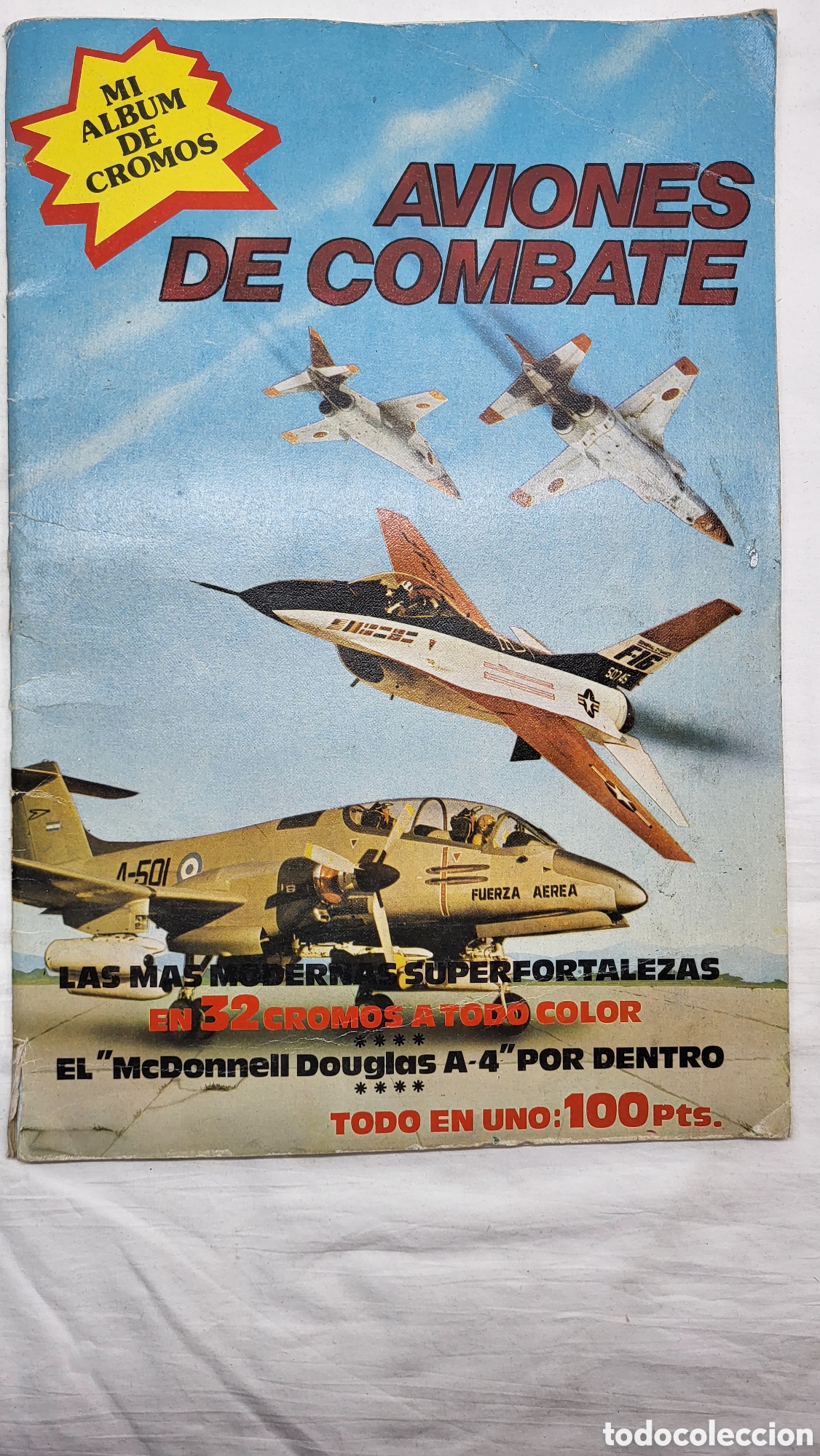 Colecionismo Cadernetas: &Aacute;lbum cromos Avione de combate incompleto