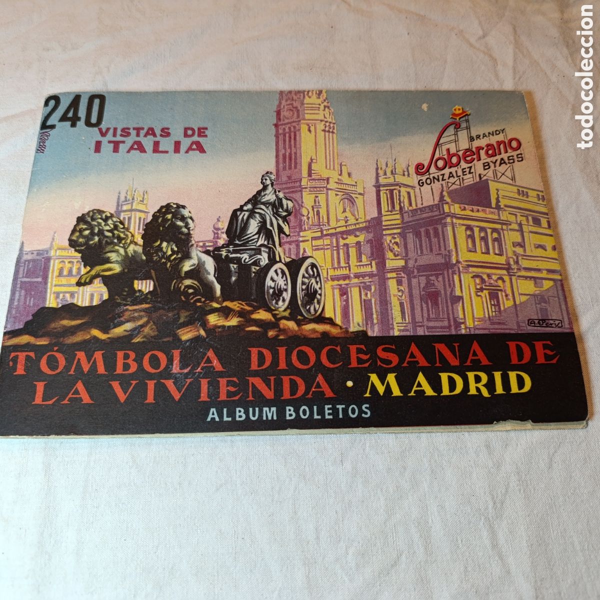 Collectionnisme Albums: Album cromos Boletos T&oacute;mbola Diocesana de la Vivienda 240 Vistas de Italia.NO completo
