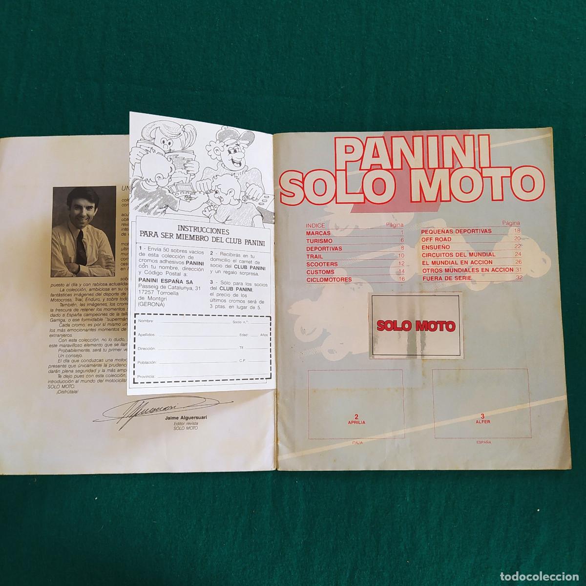 Coleccionismo &aacute;lbumes: PANINI SOLO MOTO PANINI - Foto 2