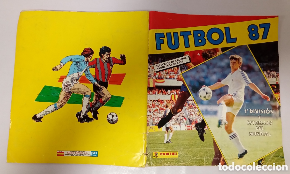 Coleccionismo &Aacute;lbumes: &Aacute;lbum de cromos futbol 87 1 divisi&oacute;n y estrellas del mundo Panini