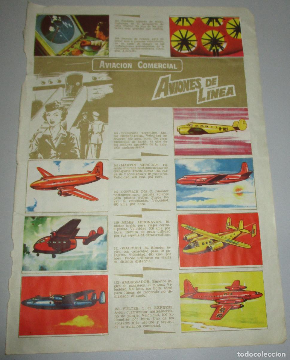 Colecionismo Cadernetas: &Aacute;lbum cromos LA AVIACI&Oacute;N AL DIA, Editorial Ruiz Romero, a&ntilde;os 50