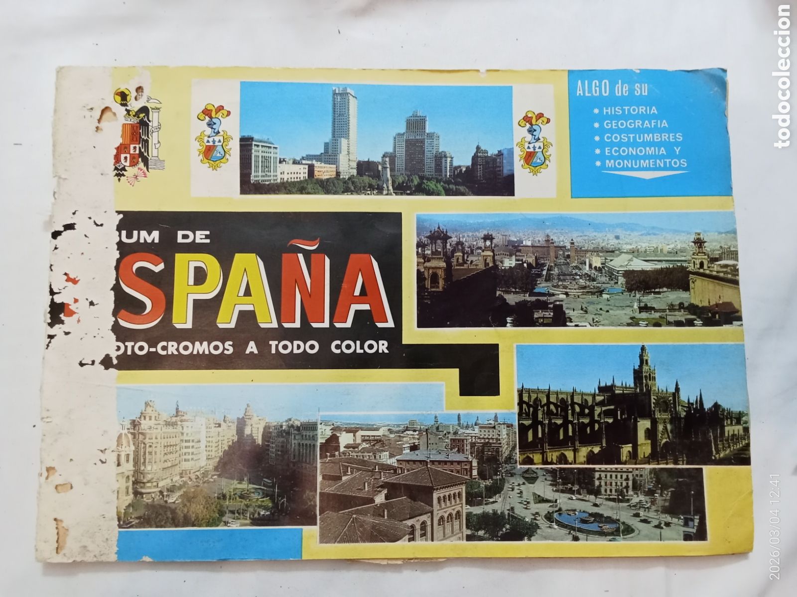 Coleccionismo &Aacute;lbumes: &Aacute;lbum de cromos de Espa&ntilde;a al 65% completo