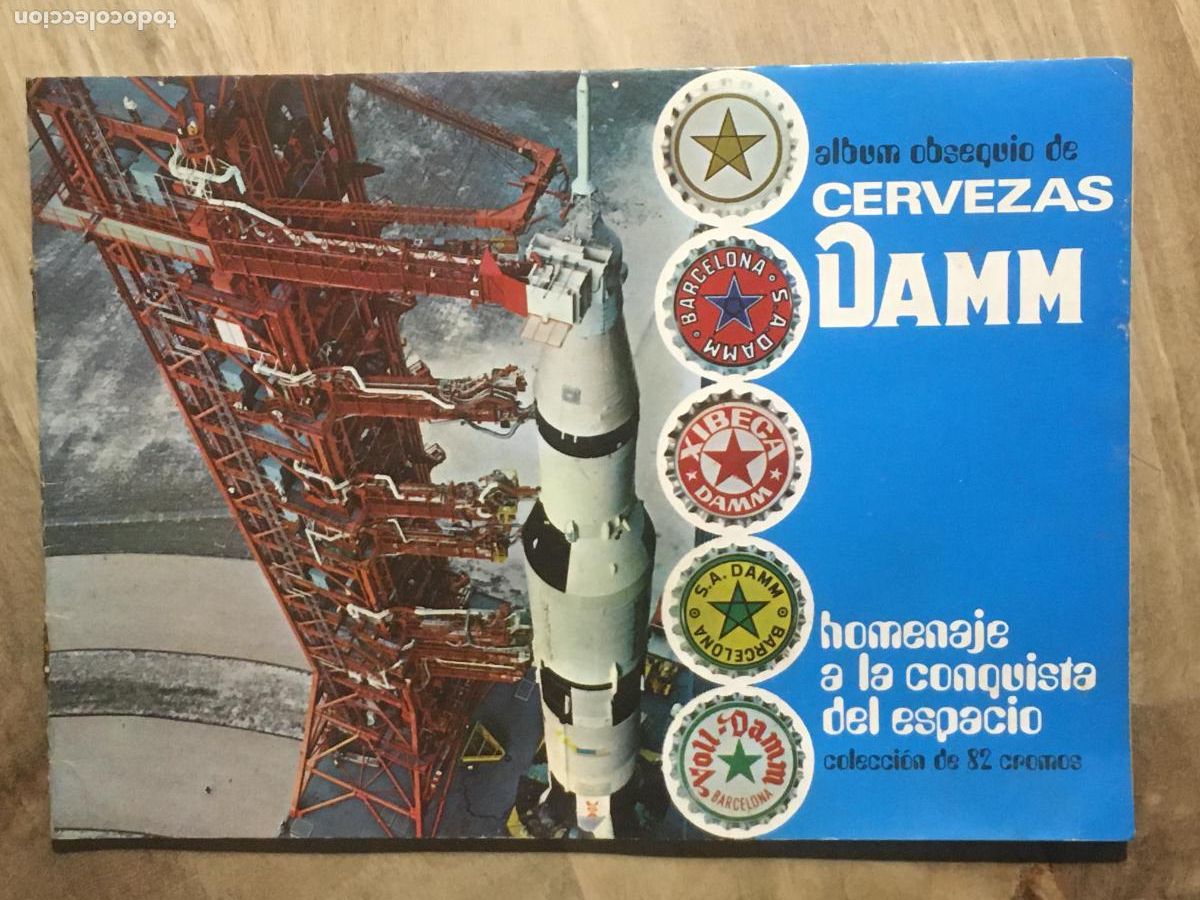 Coleccionismo &Aacute;lbumes: homenaje a la conquista del espacio cerveza damm album de cromos vacio sin cromos plancha