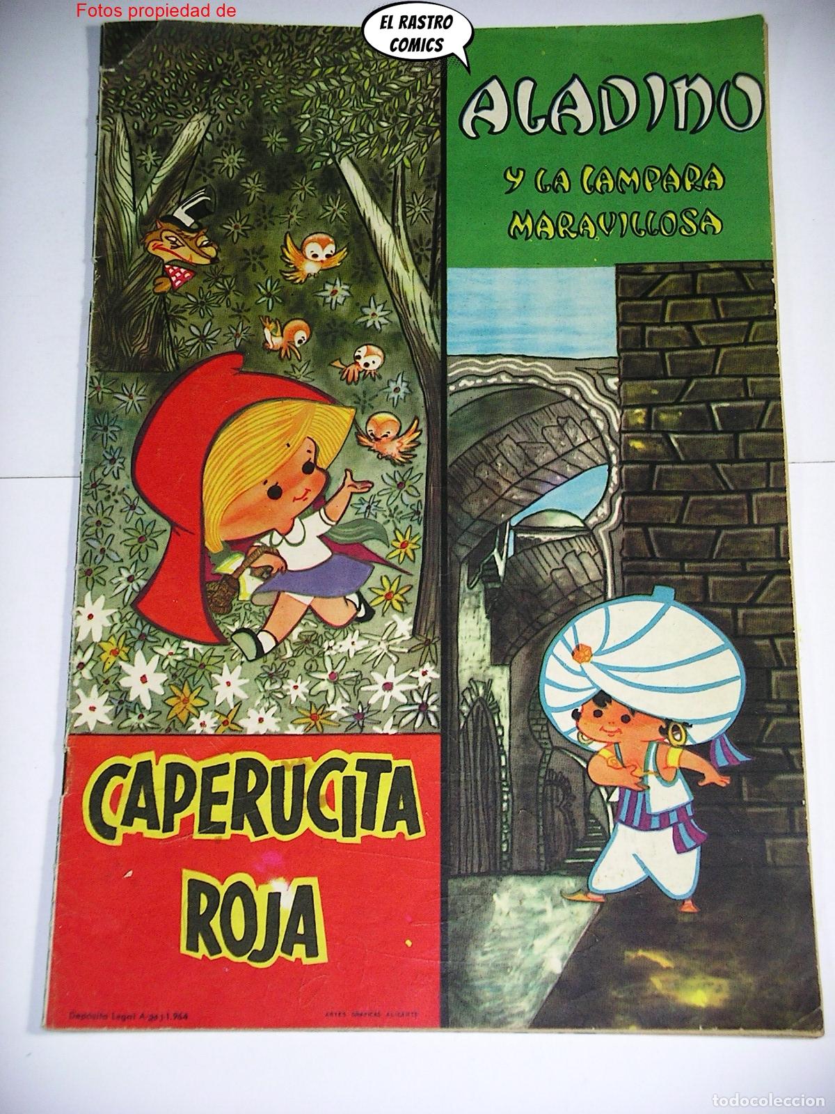 Coleccionismo &Aacute;lbumes: Album de cromos Aladino y la lampara maravillosa, Caperucita Roja, vacio, ed. Chocolates Valor