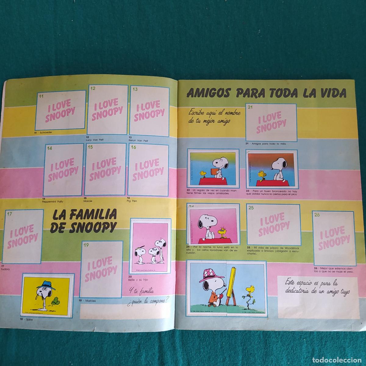 Coleccionismo &aacute;lbumes: I LOVE SNOOPY PANINI 1987. - Foto 3
