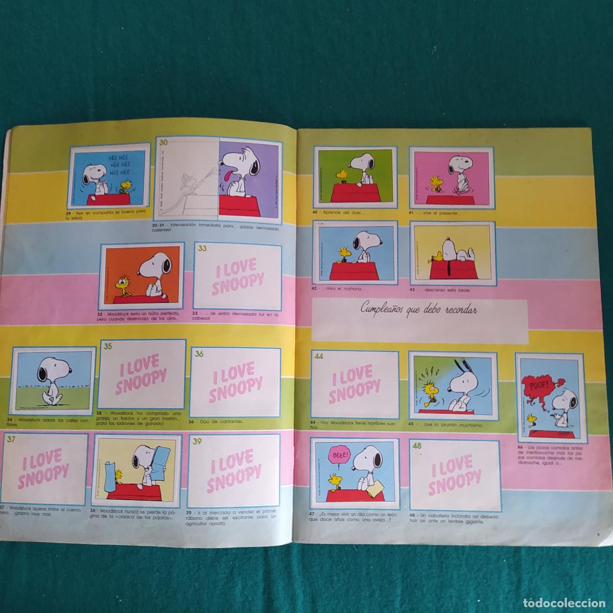 Coleccionismo &aacute;lbumes: I LOVE SNOOPY PANINI 1987. - Foto 4