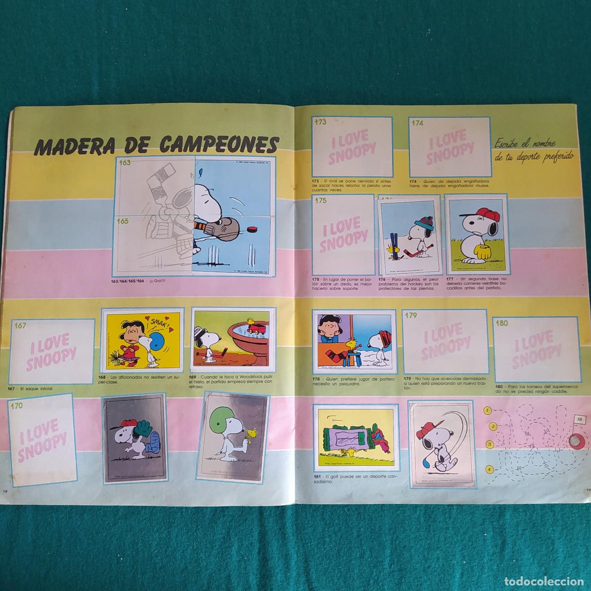 Coleccionismo &aacute;lbumes: I LOVE SNOOPY PANINI 1987. - Foto 11