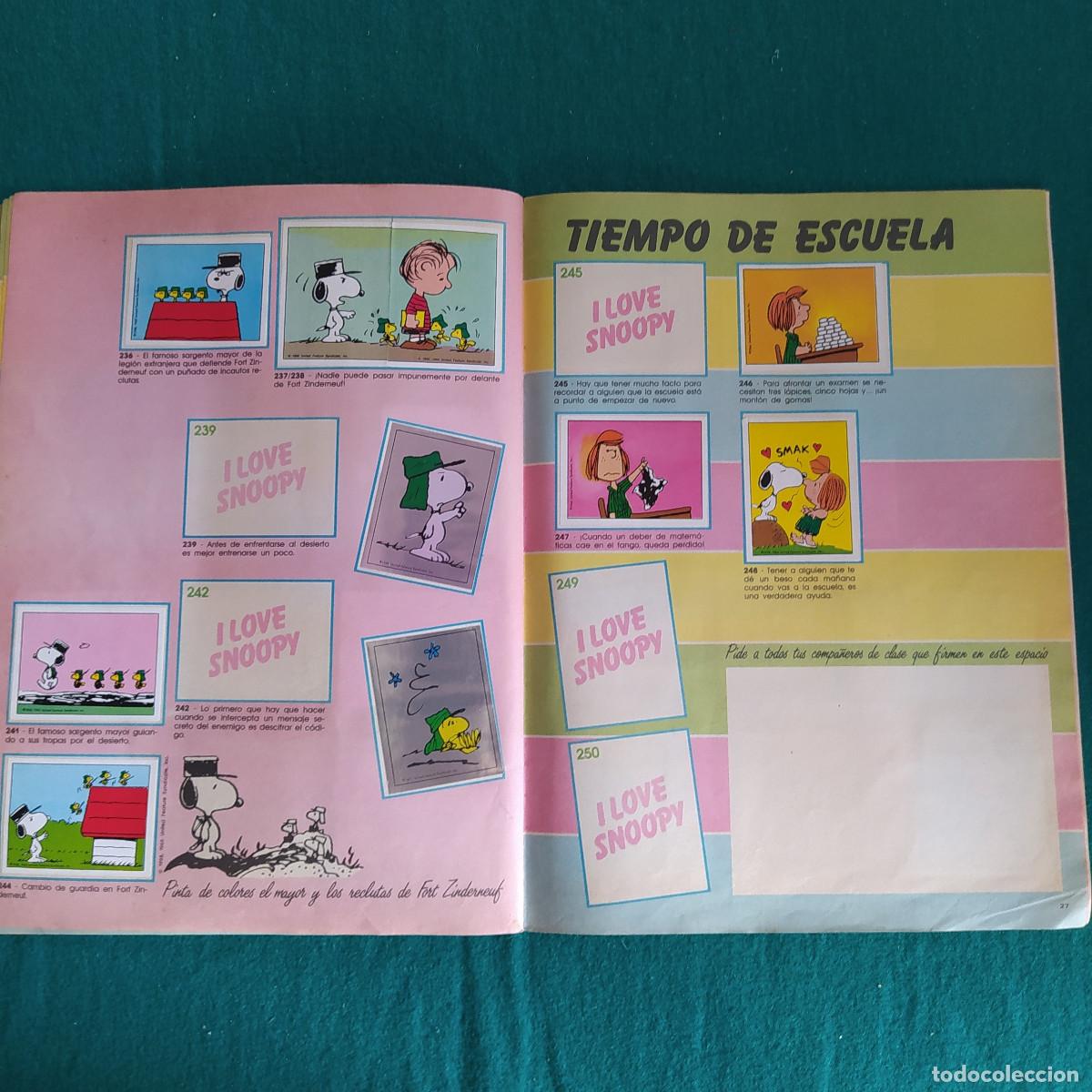 Coleccionismo &aacute;lbumes: I LOVE SNOOPY PANINI 1987. - Foto 15