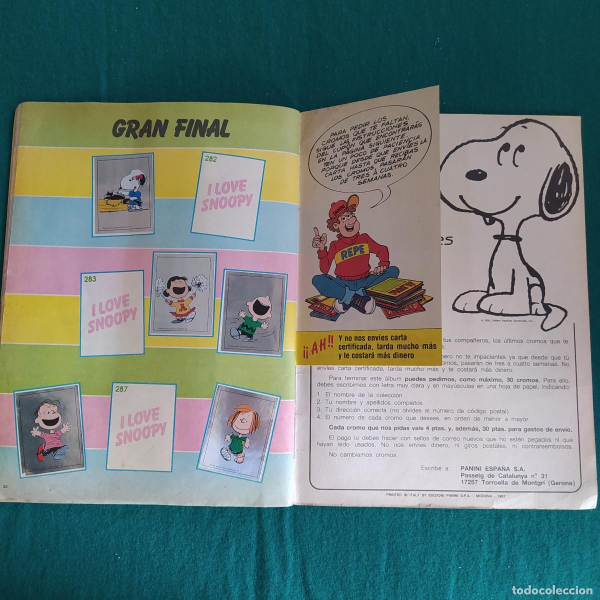 Coleccionismo &aacute;lbumes: I LOVE SNOOPY PANINI 1987. - Foto 18