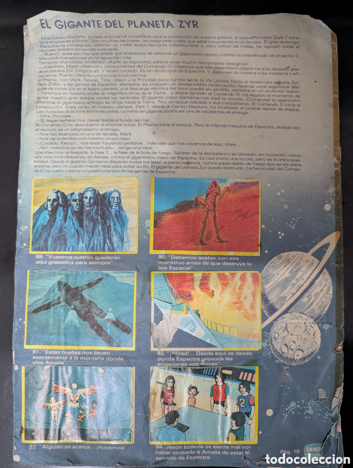 Coleccionismo &Aacute;lbumes: La batalla de los planetas Comando G Danone