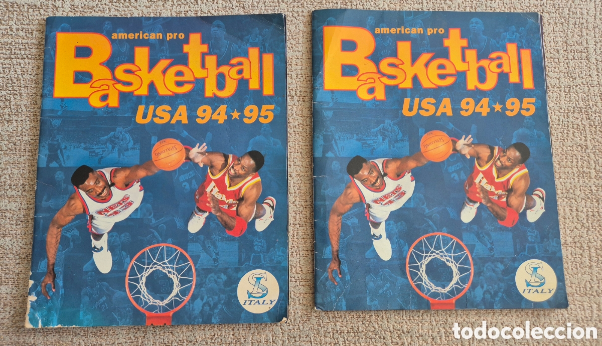 Coleccionismo &Aacute;lbumes: Lote 2 &aacute;lbumes American Pro Basketball USA 94-95, Michael Jordan, Dominique Wilkins