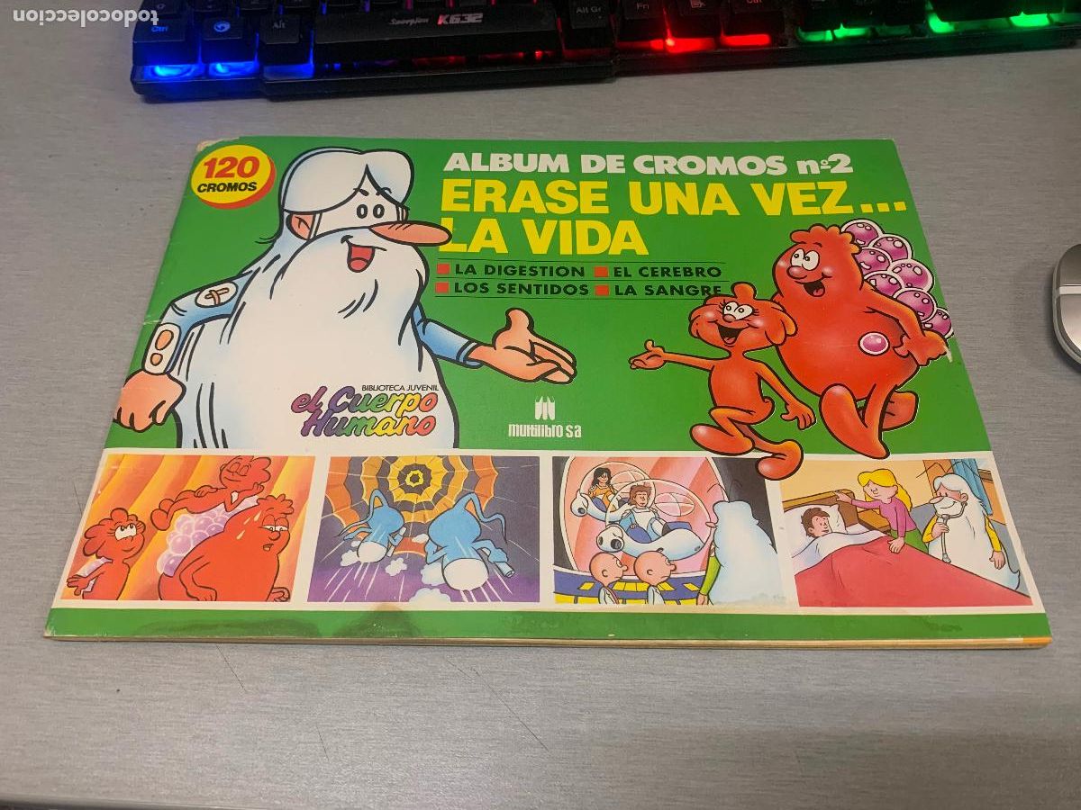 Coleccionismo &Aacute;lbumes: &Eacute;RASE UNA VEZ LA VIDA N&ordm; 2 / &Aacute;LBUM DE CROMOS INCOMPLETO / EL CUERPO HUMANO - MULTILIBRO 1990