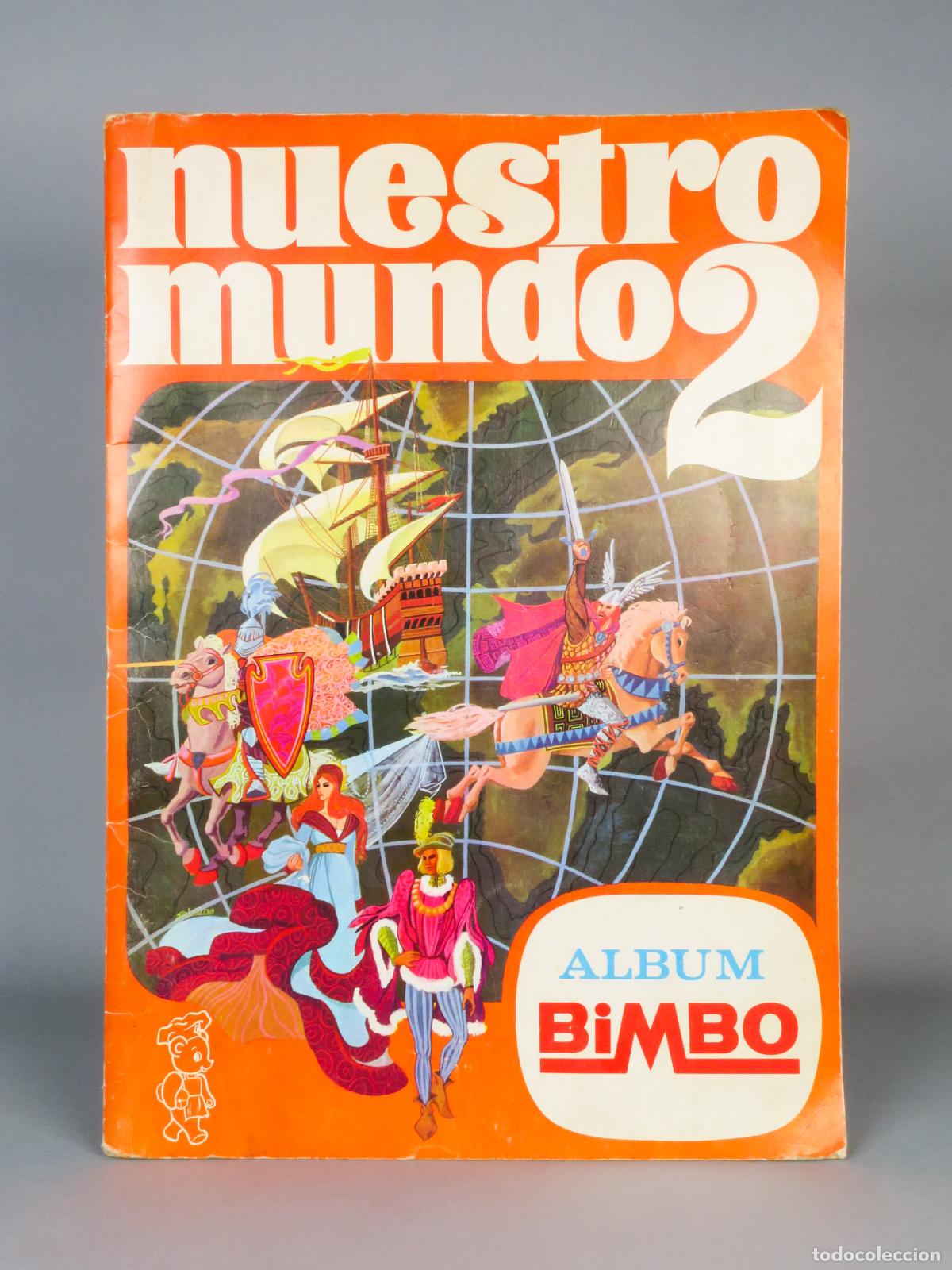 Coleccionismo &Aacute;lbumes: Album Nuestro Mundo 2 Bimbo color naranja 1968 incompleto con 100 cromos de 192 ver descripci&oacute;n