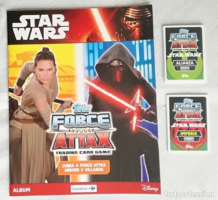 Collezionismo Album: Album Star Wars: Topps Force Attax Tradding cards game - Nuevo + 4 cromos