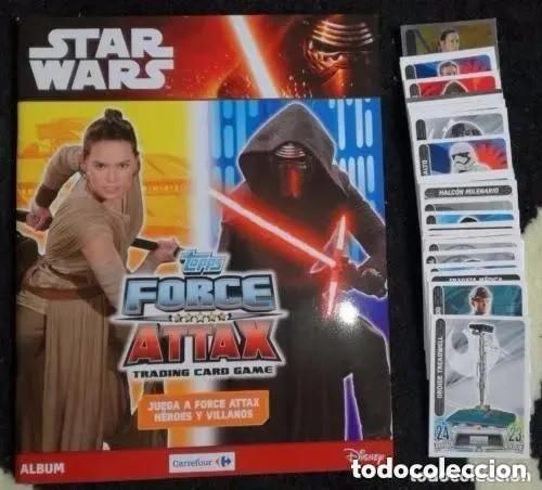 Coleccionismo &Aacute;lbumes: Album Star Wars: Topps Force Attax Tradding cards game - Nuevo + 26 cromos nuevos