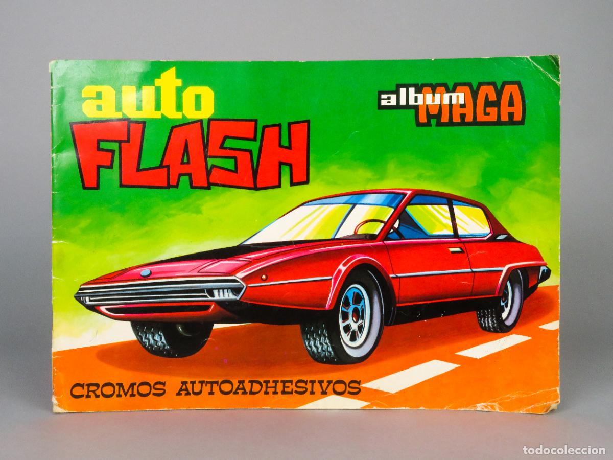 Coleccionismo &Aacute;lbumes: Auto Flash Ed Maga 1973 &aacute;lbum vac&iacute;o con 1 cromos de 298 autoadhesivos