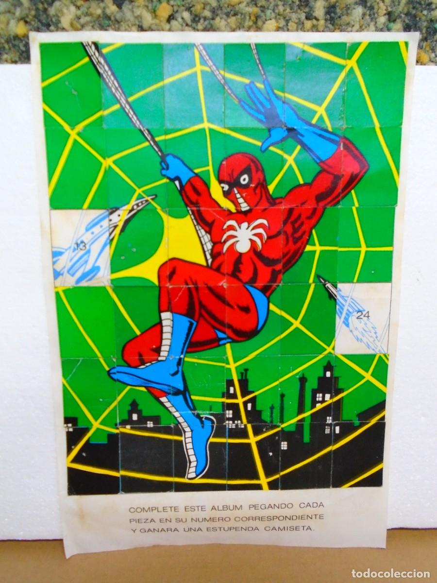 Coleccionismo &Aacute;lbumes: ALBUM DE CROMOS DE UNA HOJA(36 CROMOS DE CARTON)DE SPIDERMAN/HOMBRE ARA&Ntilde;A.RARISIMO .LEER.