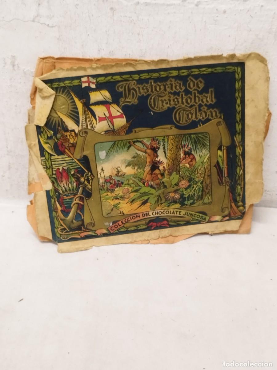 Coleccionismo &Aacute;lbumes: Antiguo album de cromos incompleto, historia de Cristobal colon. Con dos p&aacute;ginas estado que se ve.