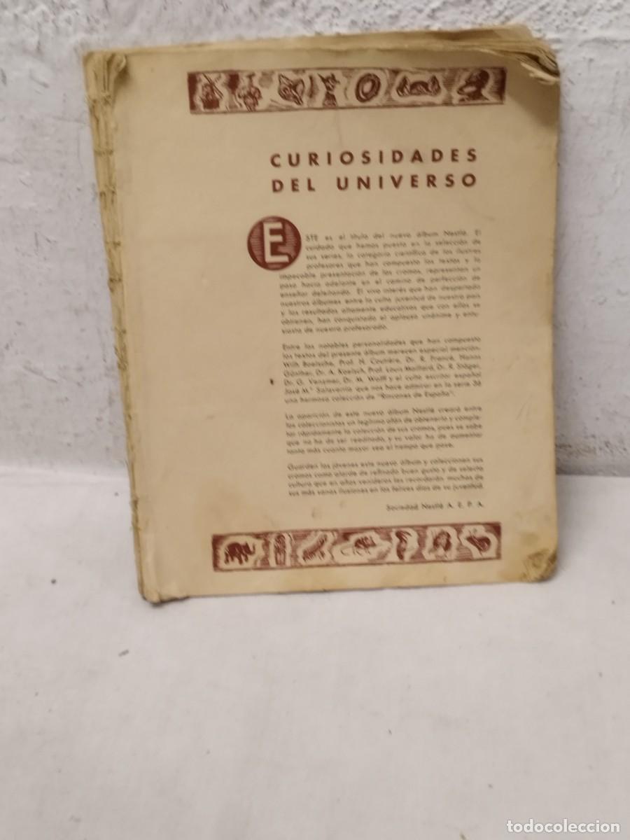 Collezionismo Album: Antiguo album de cromos incompleto y sin encuadernaci&oacute;n. Curiosidades del universo de Nestle.