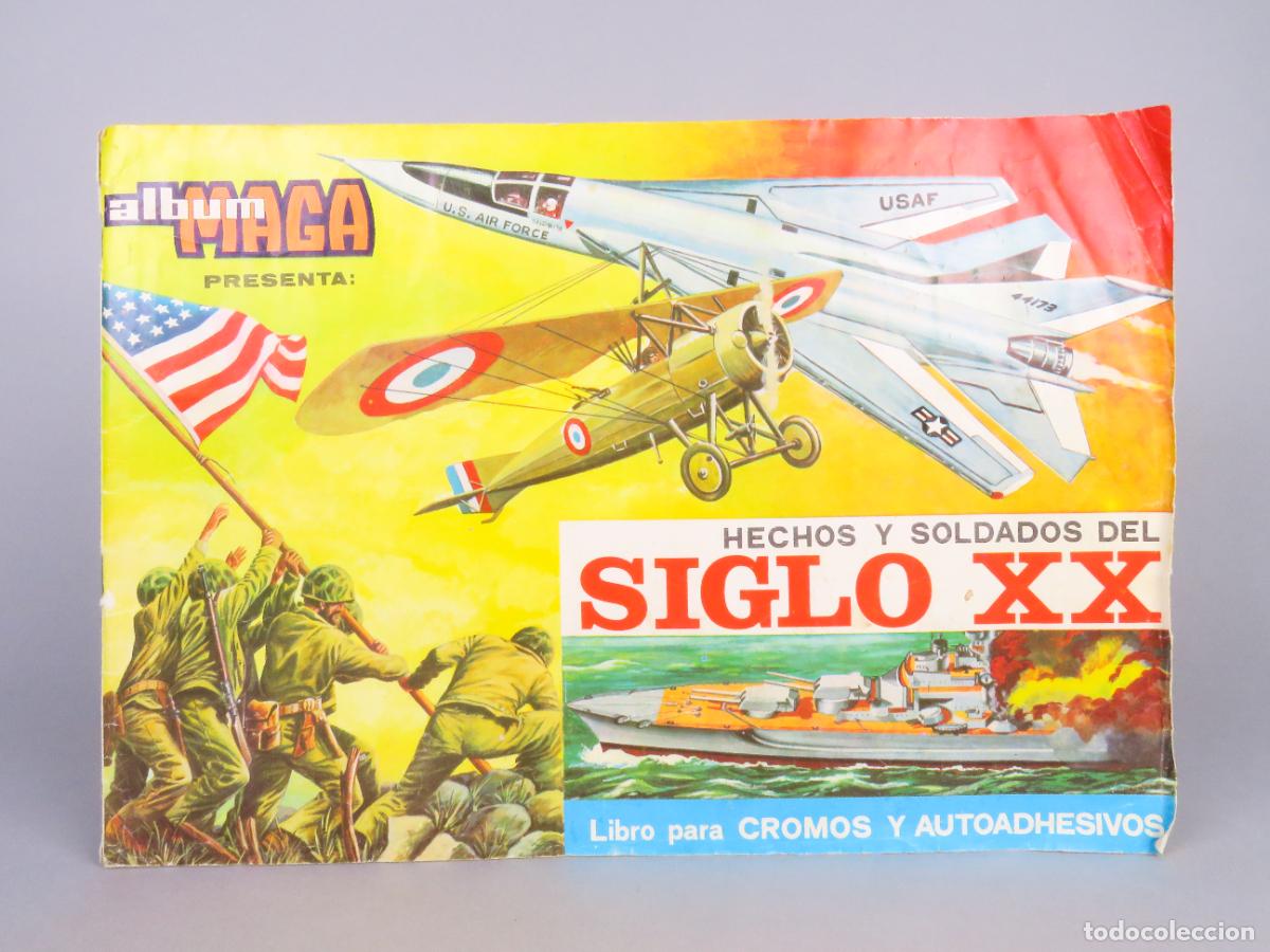 Coleccionismo &Aacute;lbumes: Hechos y soldados siglo XX Ed Maga 1977 &aacute;lbum incompleto faltan 13 cromos de 297