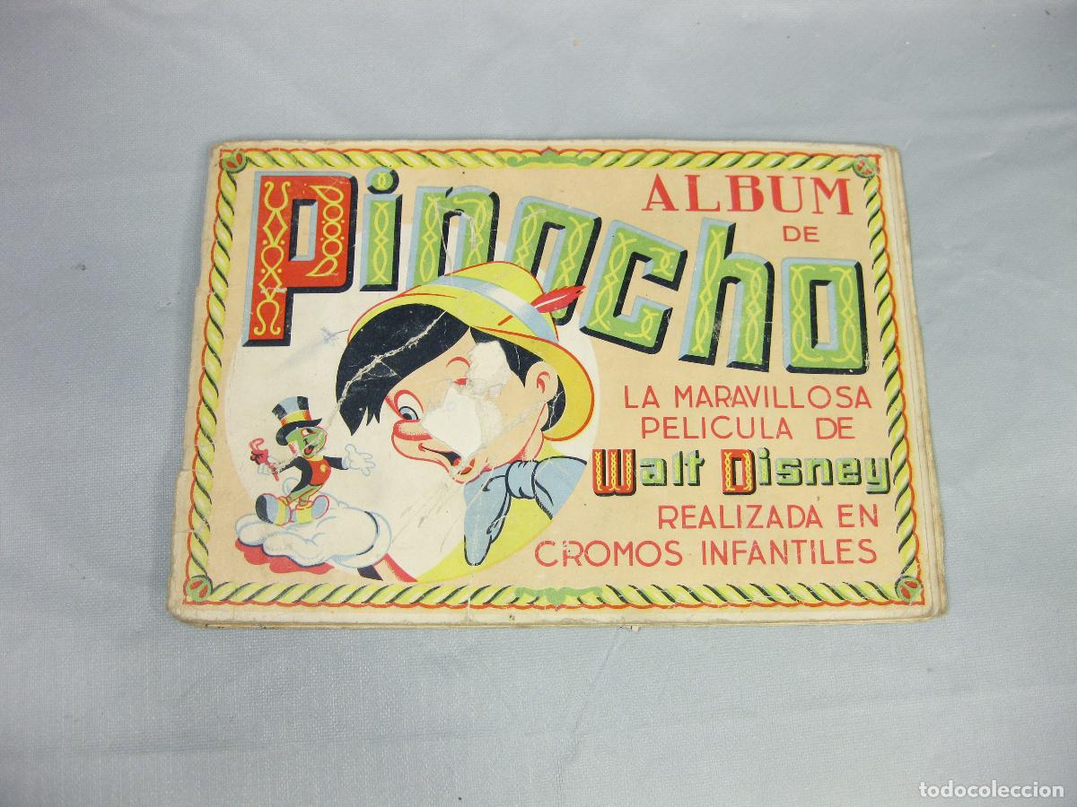Coleccionismo &Aacute;lbumes: ALBUM DE CROMOS PINOCHO INCOMPLETO. LA MARAVILLOSA PEL&Iacute;CULA DE WALT DISNEY. EDITORIAL FHER