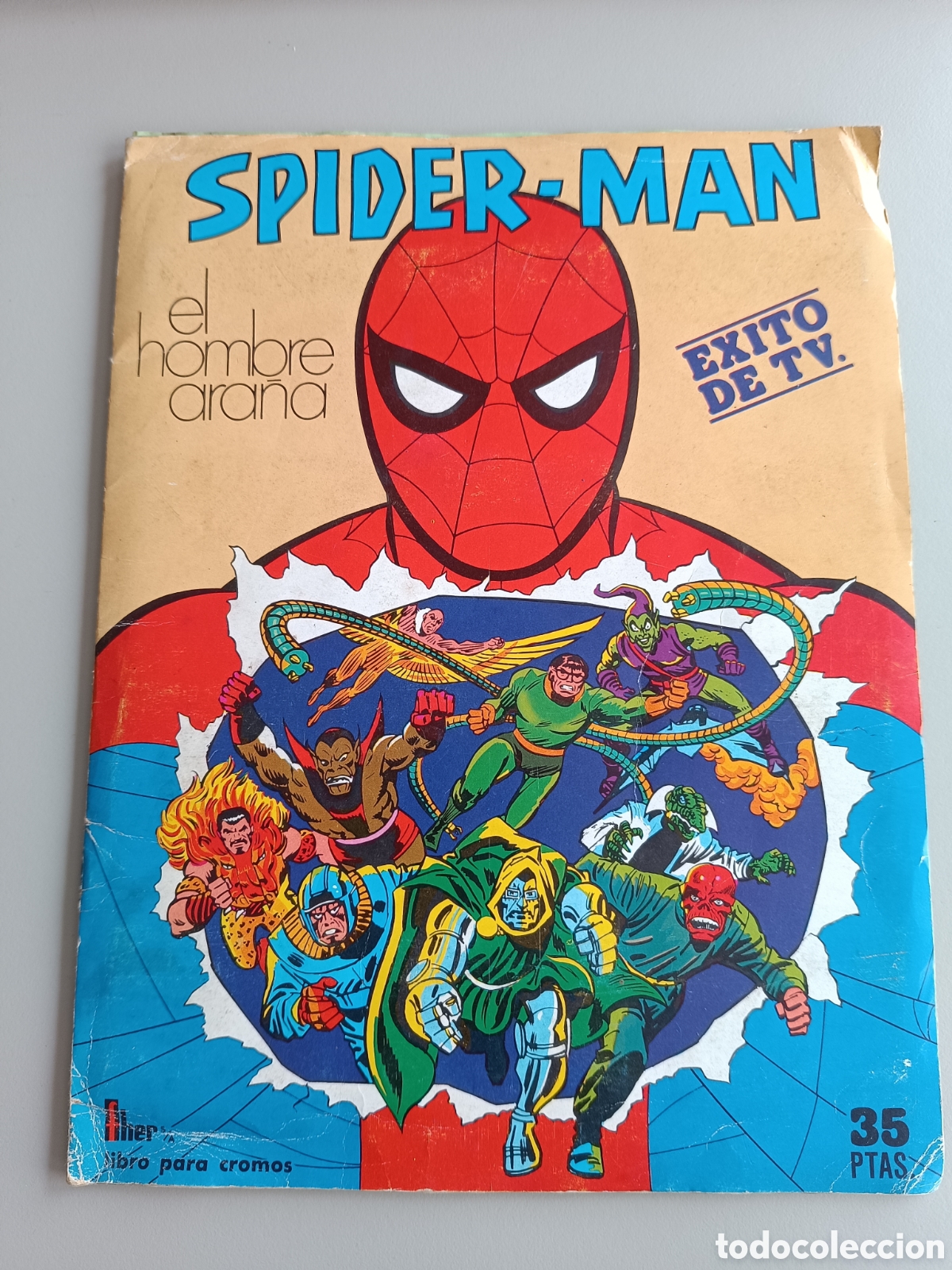 Coleccionismo &Aacute;lbumes: Album cromos Spider-man editorial FHER 1981 incompleto faltan 11 cromos