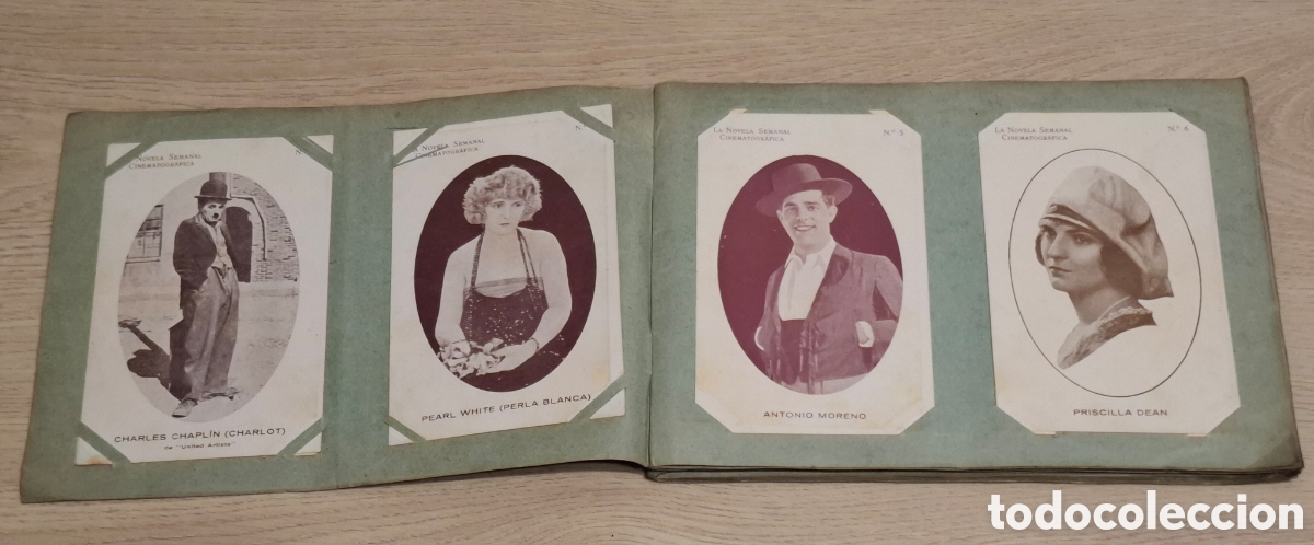 Coleccionismo &Aacute;lbumes: Album La Novela Semanal Cinematogr&aacute;fica 1922-23, sin cubiertas y falto del n&ordm; 1 contiene 63 postales