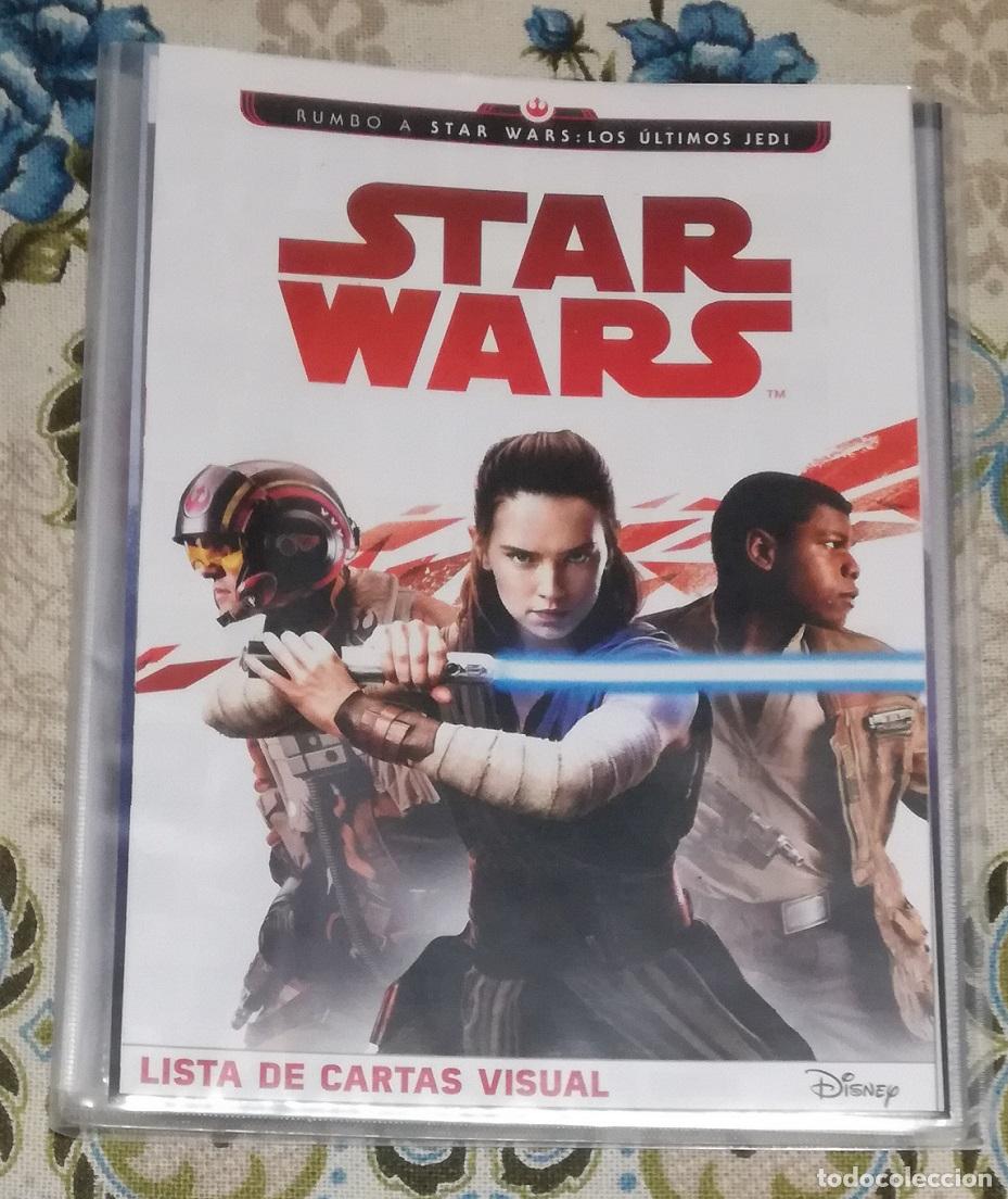 Coleccionismo &Aacute;lbumes: Album archivador Star Wars: Rumbo a Star Wars: Los ultimos Jedi - Contiene 49 cromos