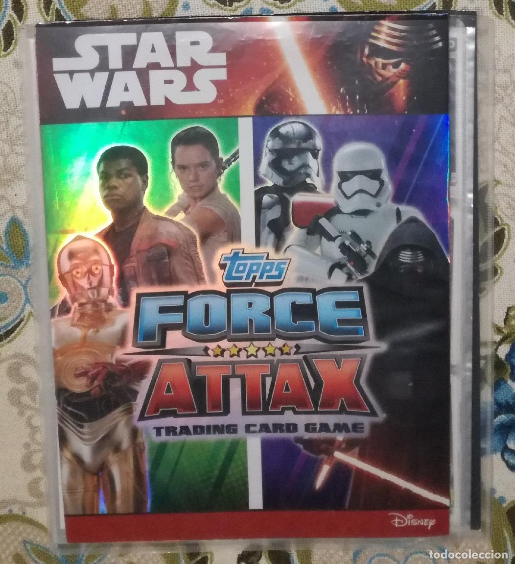 Coleccionismo &Aacute;lbumes: Album archivador Star Wars: Force Attax, Topps - Contiene 123 cromos