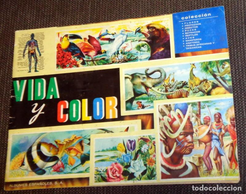 Coleccionismo &Aacute;lbumes: &Aacute;LBUM CROMOS VIDA Y COLOR. INCOMPLETO ANTIGUO EDITA ALBUMES ESPA&Ntilde;OLES A&ntilde;o 1965. CONTIENE