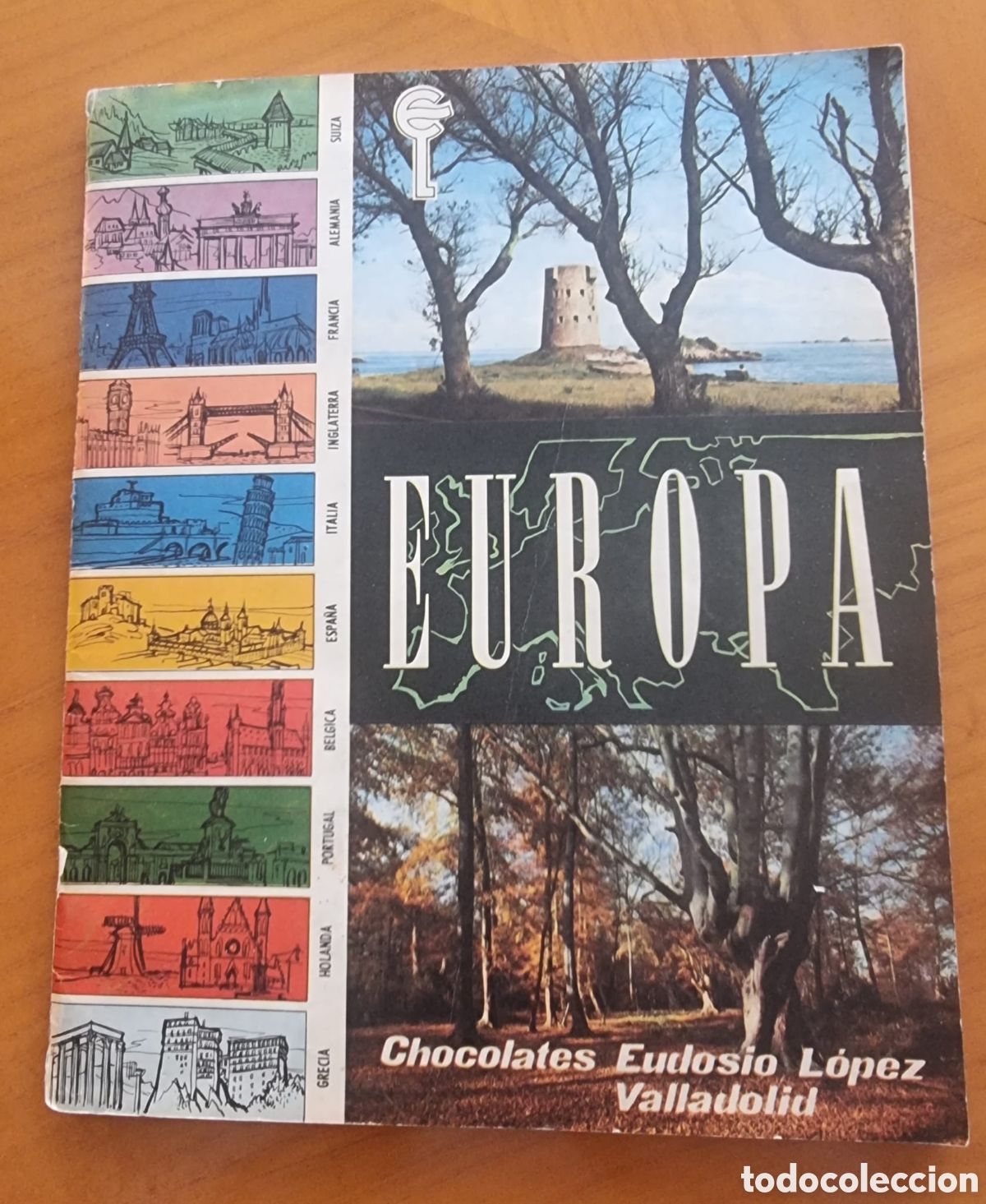 Coleccionismo &Aacute;lbumes: &Aacute;lbum de cromos Europa Chocolates Eudosio L&oacute;pez Valladolid falta un cromo