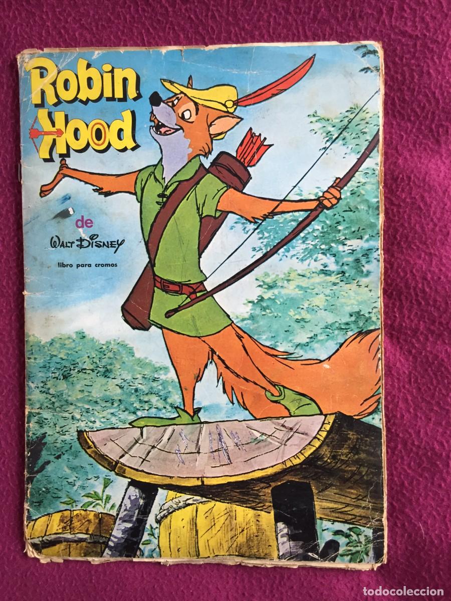 Coleccionismo &Aacute;lbumes: &Aacute;lbum Robin Hood, completo 210 cromos - Faltan 9 adhesivos, Fher 1974 Walt Disney