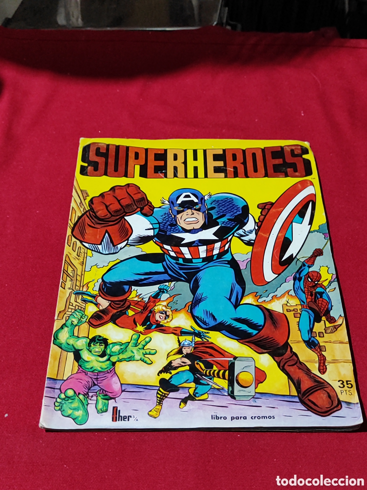 Coleccionismo &Aacute;lbumes: Album incompleto SUPERHEROES DE FHER LE FALTAN 24 cromos