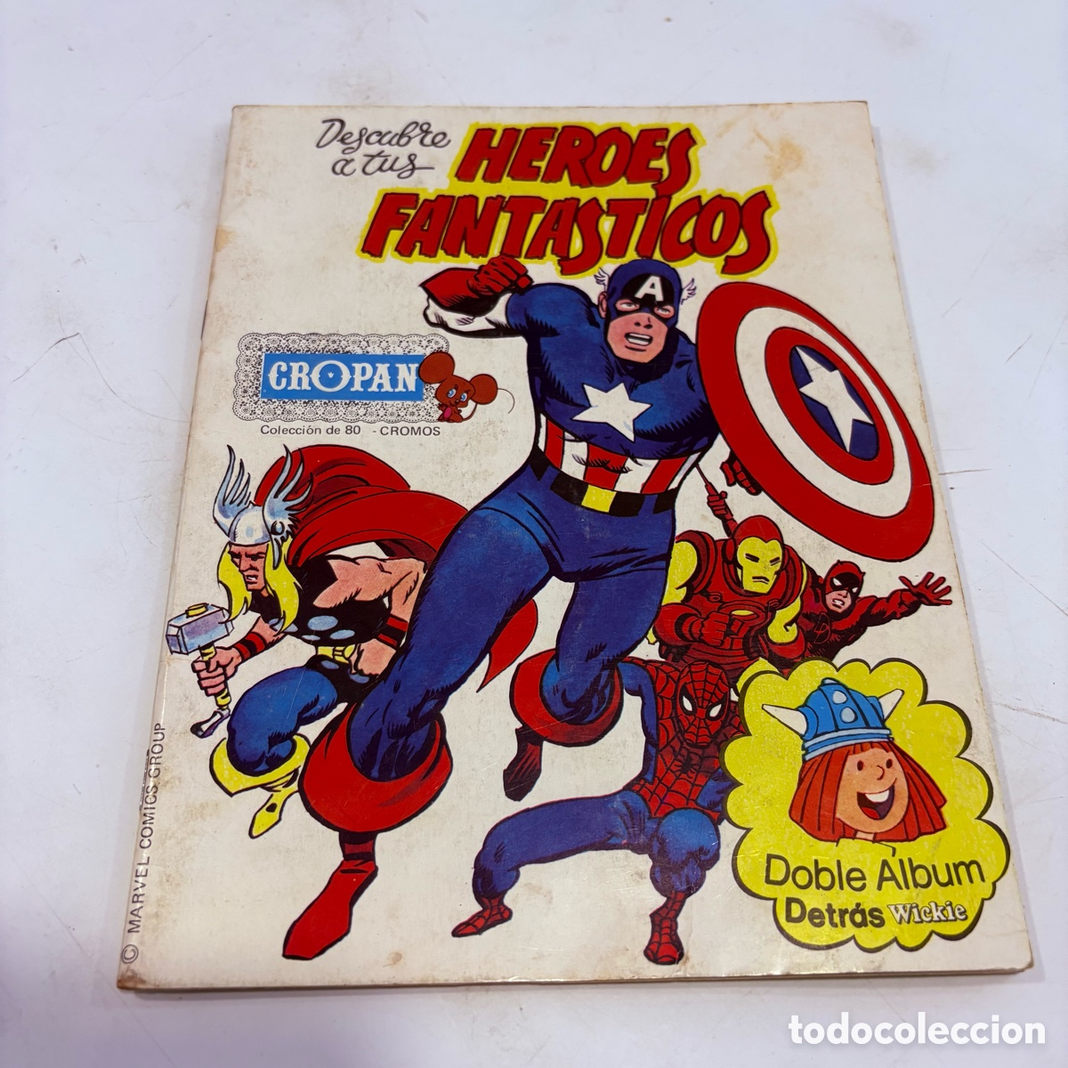 Coleccionismo &Aacute;lbumes: doble album de cromos cropan descubre a tu heroes fantasticos las travesuras de vickie